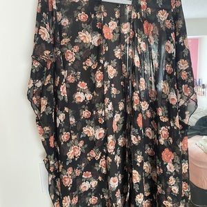 Long floral kimono